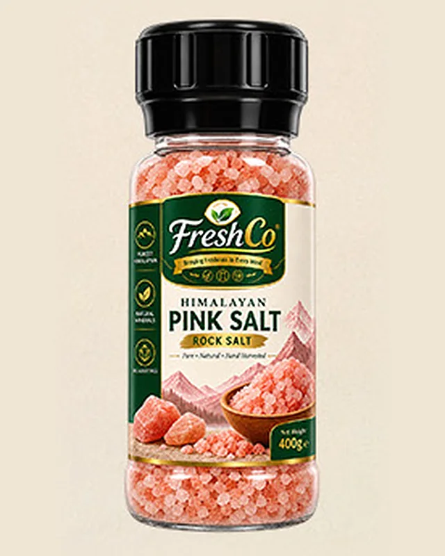 FreshCo Himalayan Pink Salt — Grinder 400g — PET Crusher Bottle